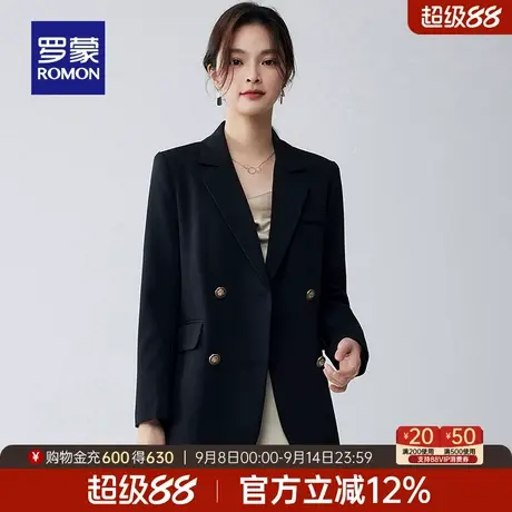 罗蒙女士商务通勤工装单西外套2025秋季新款气质优雅职业百搭西服商品大图