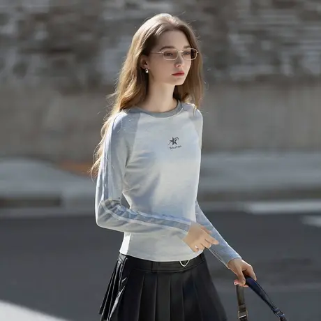 唐狮打底衫女秋冬圆领针织打底衫女春秋可外穿高级感洋气百搭TUTA图片