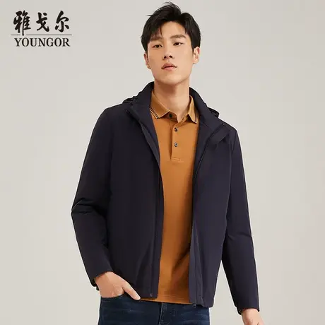 【抗皱易打理】雅戈尔奥莱清仓秋冬商务休闲保暖棉衣夹克外套男商品大图