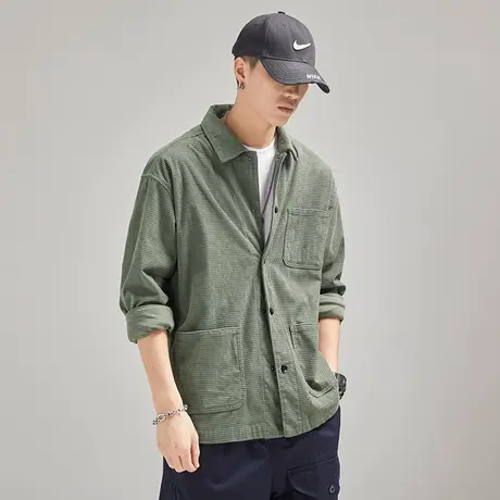 Modi Nick/摩帝尼克复古水洗工艺男士衬衫定制千鸟格男士休闲外套图片