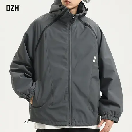 男士飞行夹克外套男秋季高级感痞帅2024年新款连帽冲锋衣秋装男款商品大图