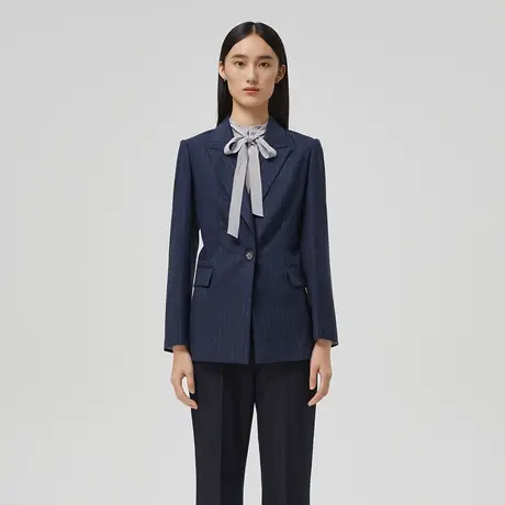 LANCY/朗姿秋季新款西装外套女修身高腰显瘦女士通勤裤子奥莱图片