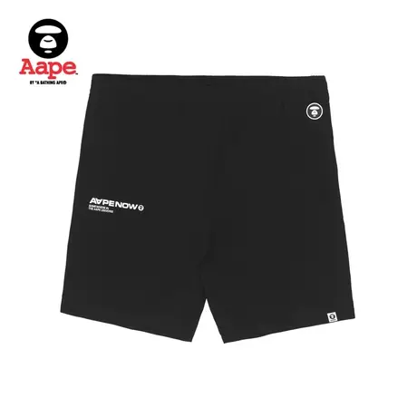 Aape旗舰店男装春夏猿颜徽章印花拉链纯色简约休闲短裤6840XXI商品大图