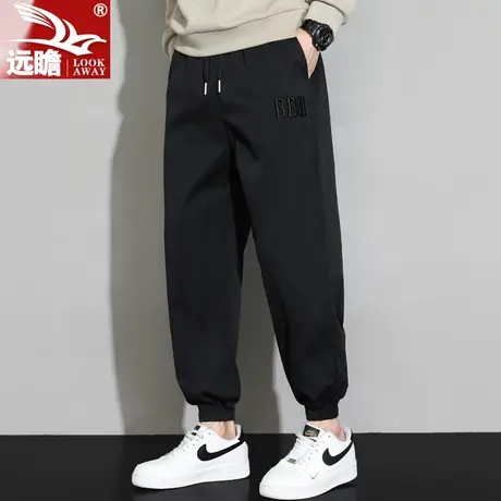 休闲卫裤男士潮牌2023秋季新款宽松束脚运动九分长裤子男装春秋款商品大图