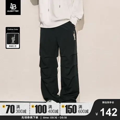 Lilbetter幸运手势休闲裤男款运动长裤降落伞裤子直筒机能伞兵裤商品大图