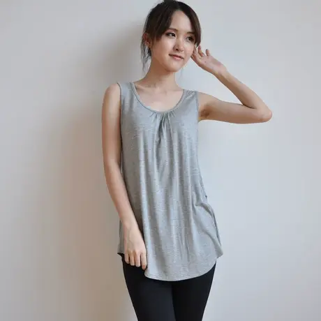 莫代尔宽松中长款背心女夏加大码女装工字打底衫无袖显瘦胖mm上衣商品大图