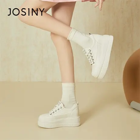 Josiny/卓诗尼板鞋2024新款春季爆款平底显腿长休闲轻便百搭鞋子商品大图