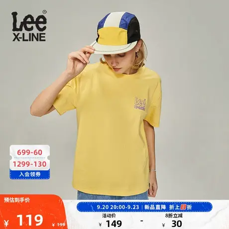 LeeXLINE23新品舒适男友版logo多色女短袖T恤潮LWT0001694LE图片