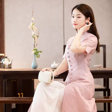 筠雅中式唐装上衣旗袍上衣复古棉麻汉元素原创传统服装民国风女装商品大图