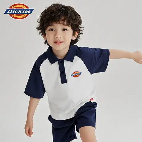 Dickies童装男童polo衫夏季儿童潮牌LOGO短袖t恤女童学院风衣服A商品大图