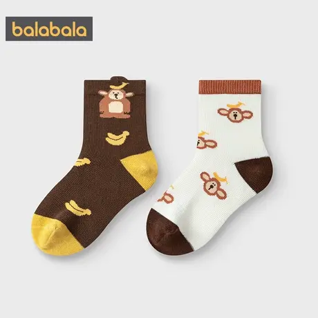 【商场同款】巴拉巴拉男童袜子婴儿宝宝可爱中筒棉袜秋季2025新款商品大图