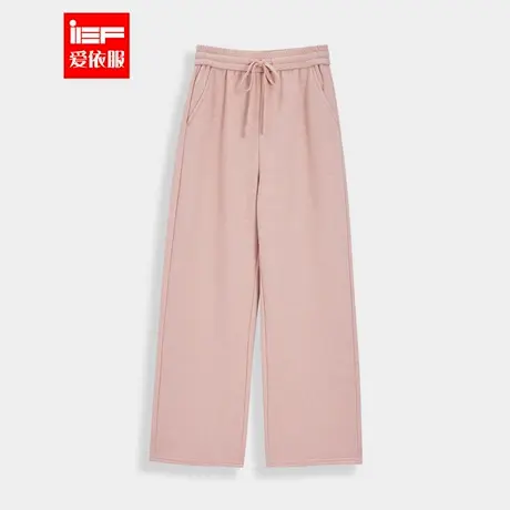 IEF/爱依服【微胖】大码女装2025冬季新款韩系休闲加绒百搭阔腿裤商品大图