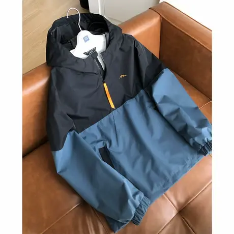 唐狮秋季新款男连帽外套撞色拼接套头上衣潮流青少年户外夹克TMTA图片