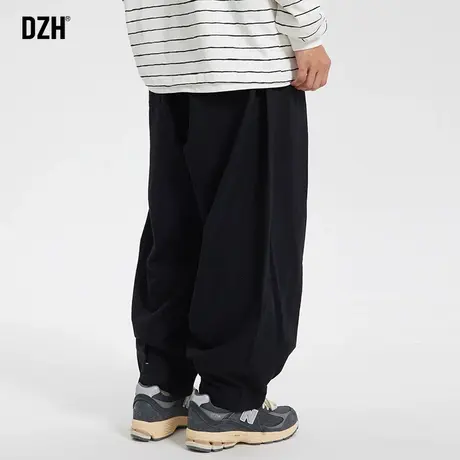 男士休闲裤男款宽松裤纯棉oversize裤子日系慵懒坠感灯笼裤束脚裤商品大图