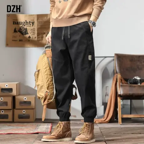 男士日系工装裤潮牌男痞帅裤子设计感高级休闲裤长裤束脚裤伞兵裤商品大图