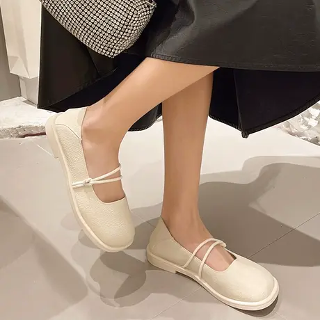 玛丽珍小皮鞋平底软底孕妇温柔单鞋女2023新款秋季两穿一脚蹬女鞋商品大图