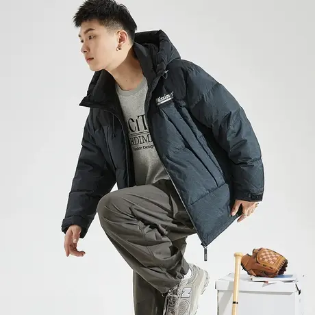 唐狮2023秋冬季新款棉衣男士连帽拼接撞色加厚外套上衣服潮12.06图片