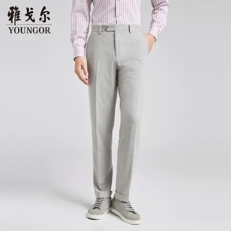 雅戈尔 商场同款男米色商务系列套西YOTX222717ZMY裤子商品大图