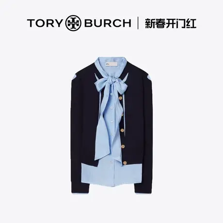 【12期免息 新品】TORY BURCH 汤丽柏琦 双层蝴蝶结上衣 157046图片