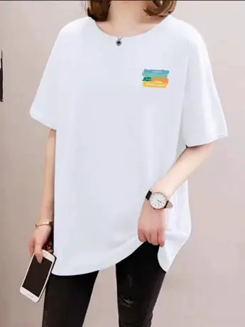 重磅仿棉纯色短袖T恤男女打底衫白色体桖内搭纯黑上衣男士半袖t恤商品大图