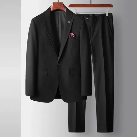 西装套装男士正装高级感时尚修身韩版小西服上衣青年职业装两件套图片
