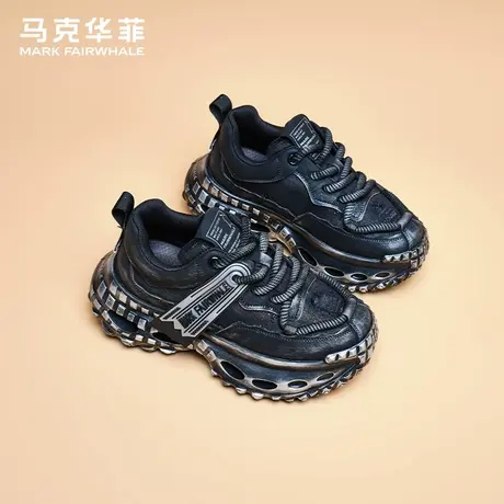 马克华菲老爹鞋男夏季透气2025新款厚底增高轮胎鞋高级运动休闲鞋商品大图