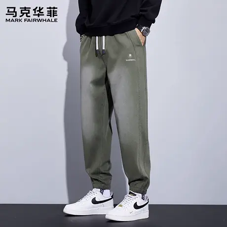 马克华菲春秋季薄款男士牛仔裤宽松束脚裤2025新款休闲裤男款裤子商品大图