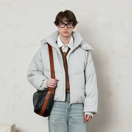 Lilbetter老钱风短宽版羽绒服2024冬季新款潮流复古保暖面包服LB图片
