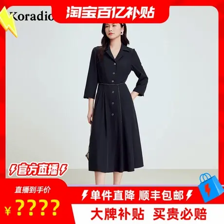 【百补穿搭馆】r珂莱蒂尔2025年秋季新款优雅气质高级感V领风衣外图片