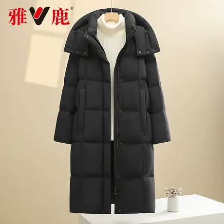 雅鹿正品新款休闲秋冬季加厚时尚女款显瘦保暖中长羽绒服外套防寒图片