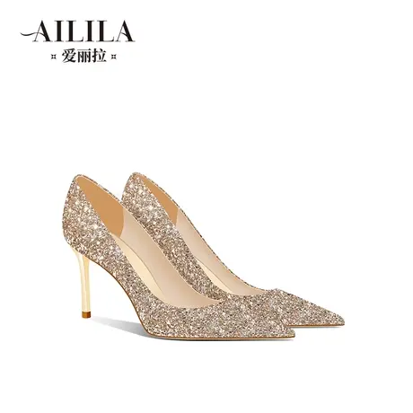 爱丽拉小个子婚鞋女2025新款春季秀禾婚纱两穿新娘鞋高跟鞋不累脚图片