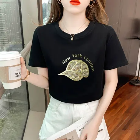 小众潮牌短袖t恤女装2023夏季新款设计感宽松纯棉体恤半袖上衣ins商品大图