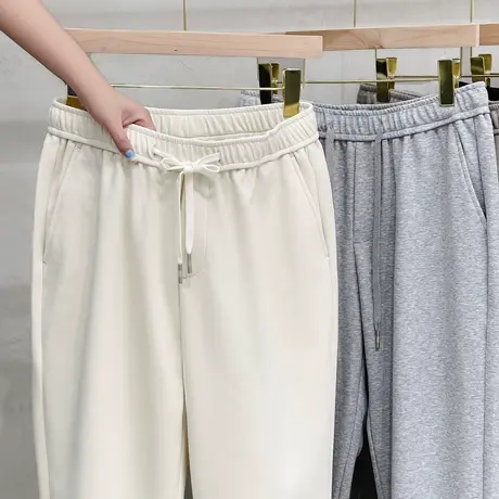 轻奢弹力灰色休闲裤运动裤男秋季薄款修身小脚青年束腿跑步卫裤潮商品大图