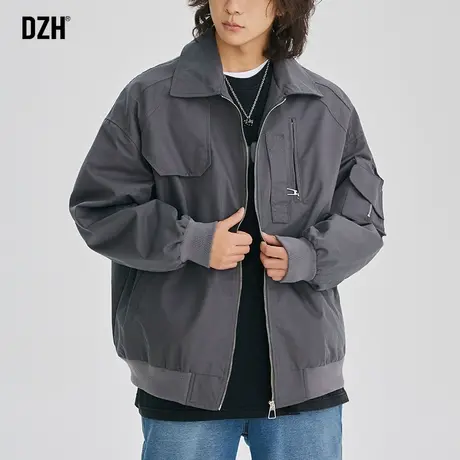 男士工装夹克男春秋季2023新款潮牌宽松美式痞帅运动外套男生衣服商品大图