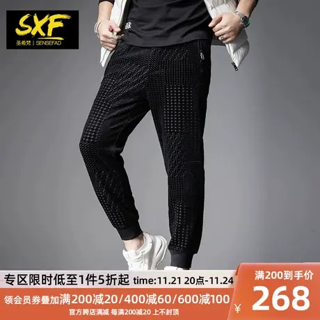 SXF圣希梵灯芯绒休闲裤男 秋季新款卫裤小脚长裤欧美潮牌男士裤子商品大图
