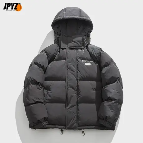 2022年新款连帽棉衣男冬季加厚棉袄外套美式潮流宽松潮牌面包棉服商品大图