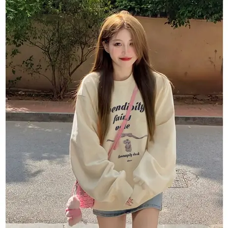 卫衣女秋冬2023新款爆款美式穿搭oversize外套学生宽松长袖上衣潮图片