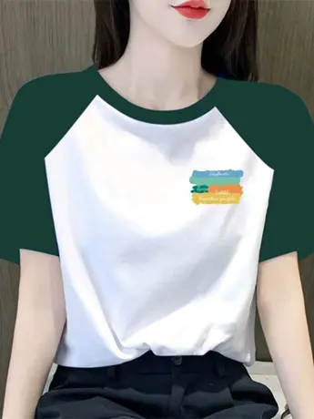 欧洲站女装仿棉短袖t恤女2023新款夏季欧货潮牌小众设计感上衣服图片