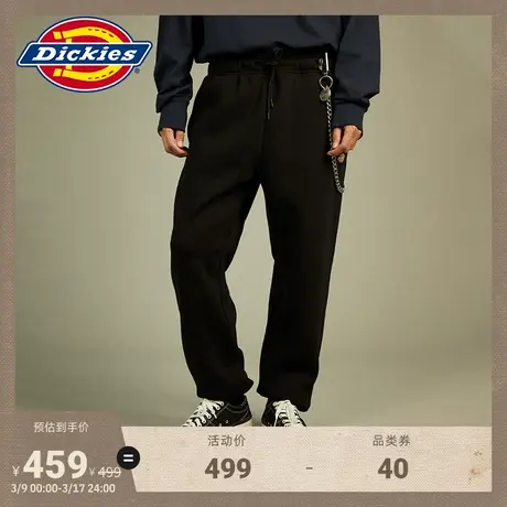 Dickies 秋冬男女情侣同款 休闲松紧加绒卫裤运动裤商品大图