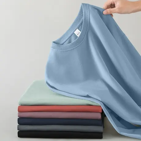 纯色卫衣男春秋款圆领套头无帽上衣服秋冬季加绒宽松潮流长袖t恤商品大图