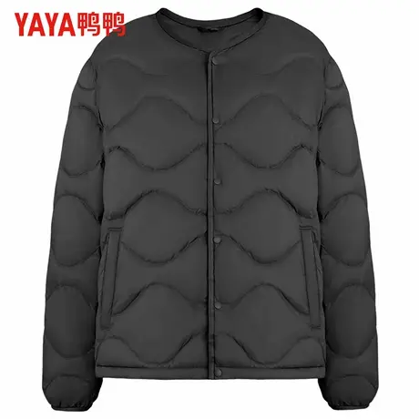 鸭鸭轻便修身羽绒服男2025秋冬新品短款舒适简约圆领薄款保暖外套商品大图
