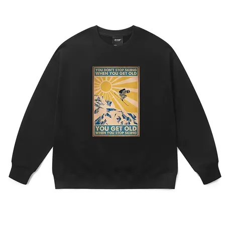 美式高街重磅男士卫衣复古vintage做旧海报运动风潮牌中长款衣服商品大图