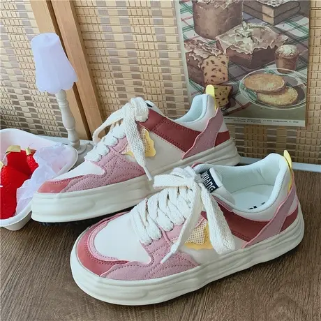 Betoo 小白鞋女2023新款小众原创鞋子女ins潮百搭厚底chic板鞋商品大图