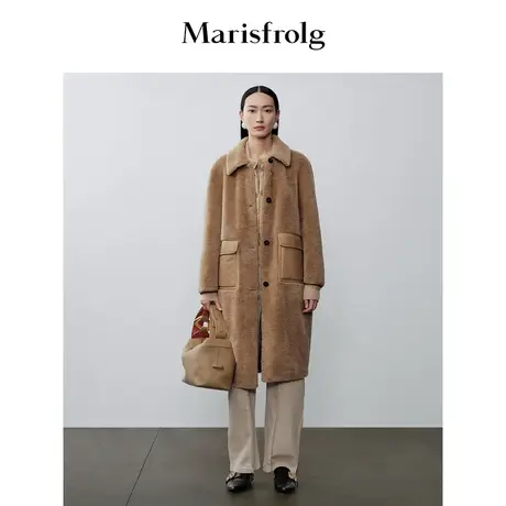 【一衣多穿】玛丝菲尔秋冬新款羊羔毛两件套复古环保皮草大衣商品大图