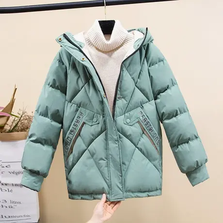 2023年新款棉衣女冬季韩版宽松连帽加厚棉袄羽绒棉服女装外套上衣图片