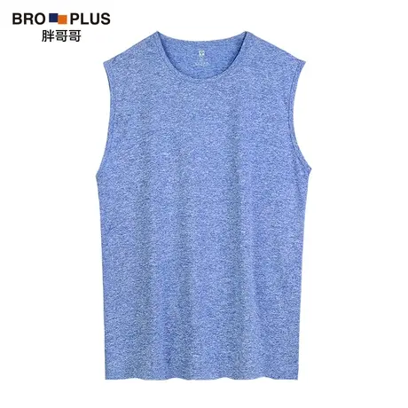 胖哥哥大码背心男加肥加大夏季无袖t恤胖子男士透气宽松打底汗衫商品大图