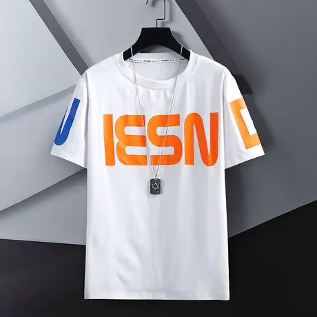 初中学生潮牌短袖t恤12夏装13男孩圆领半袖套装青少年大童16薄款商品大图