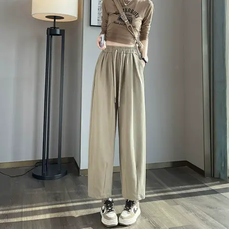 哈伦裤女春秋2024年新款高腰显瘦宽松小个子香蕉裤九分休闲灯笼裤图片