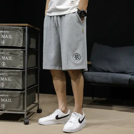 运动短裤男外穿潮牌2024新款休闲中裤宽松大码5分裤子男士夏季潮商品大图