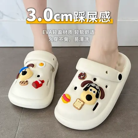 洞洞鞋女款夏外穿可爱卡通踩屎感凉拖鞋室内厚底百搭软底护士鞋商品大图